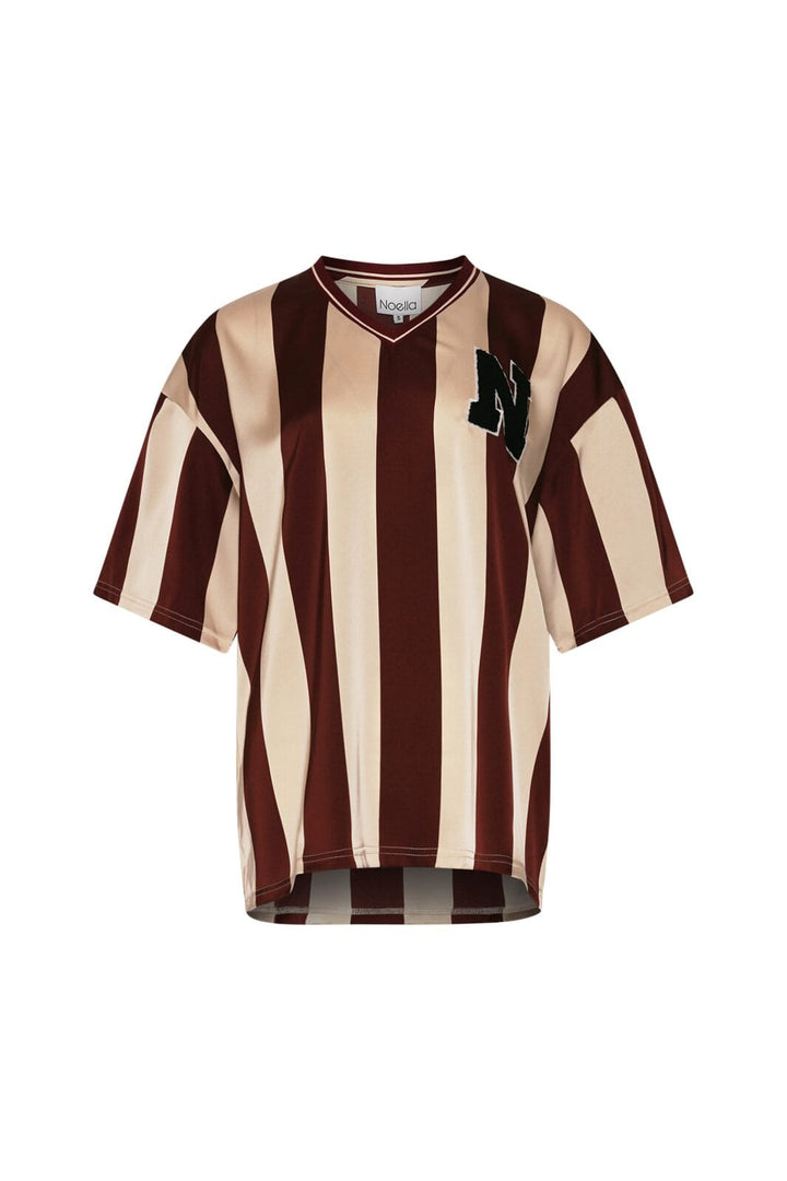 Noella - Lucena Blouse 14060002 - 1382 - Mahogany Ivory Stripe