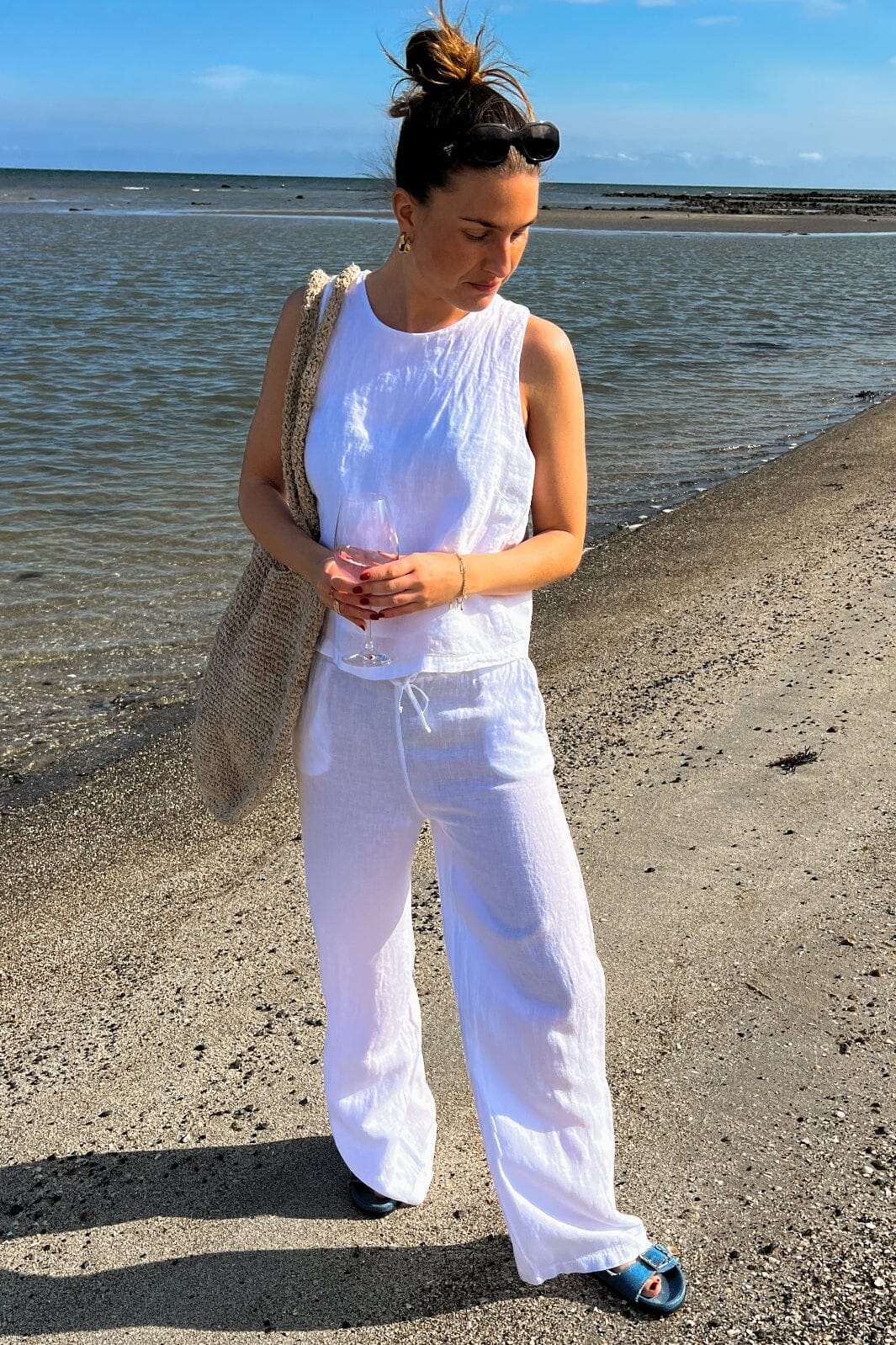 Noella - Samira Pants - White Bukser 