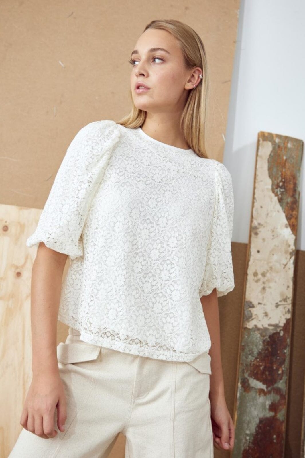 Noella - Shelly Blouse - 006 Offwhite Bluser 