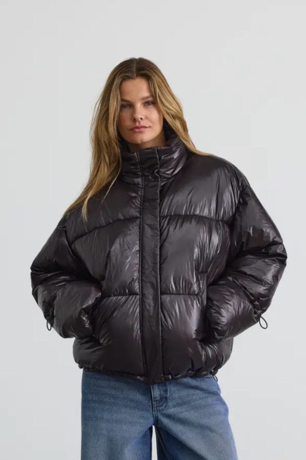 Noisy May - Nmallie Shiny Quilted Jacket - 4948461 Mermaid Begonia Pink