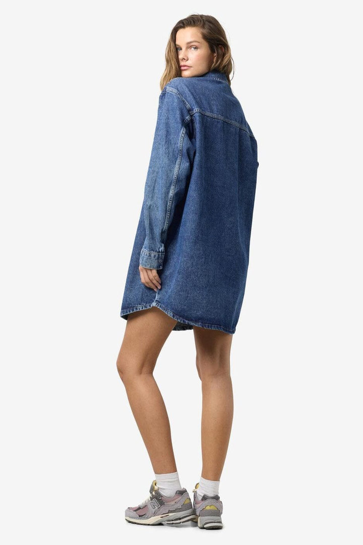 Noisy May - Nmalva L/S Denim Dress Az351Mb Fwd - 4581207 Medium Blue Denim