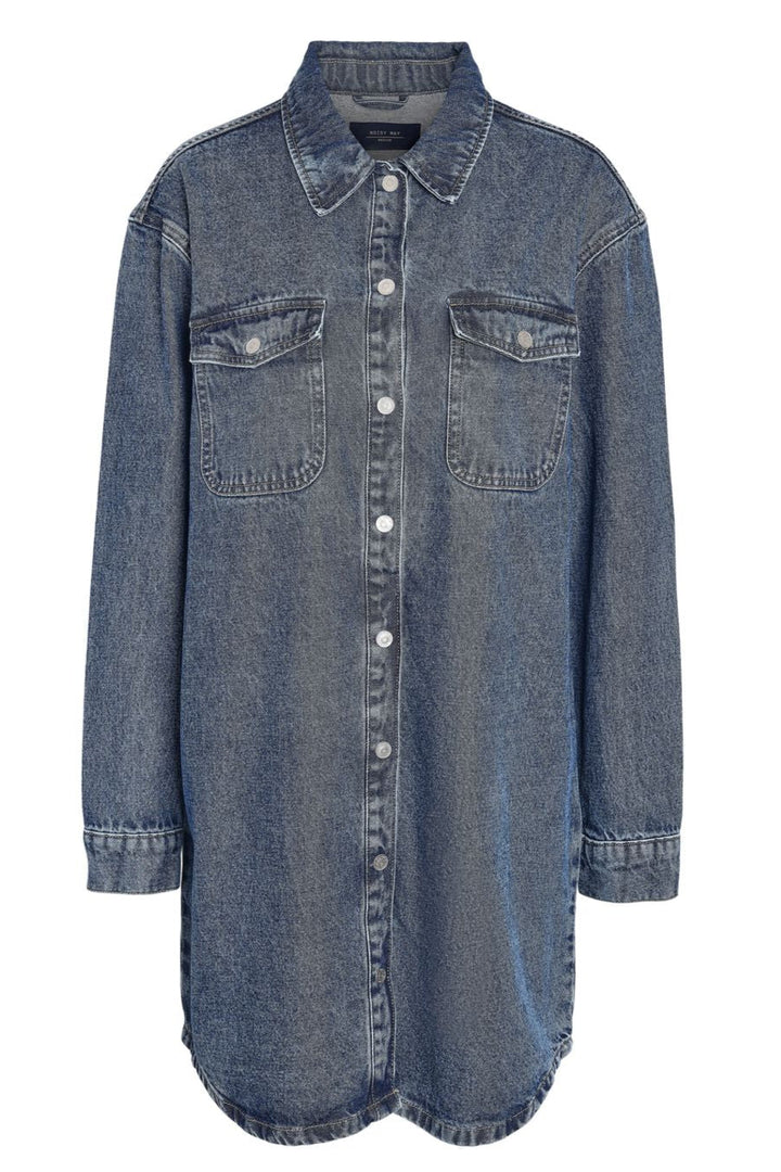 Noisy May - Nmalva L/S Denim Dress Az351Mb Fwd - 4581207 Medium Blue Denim