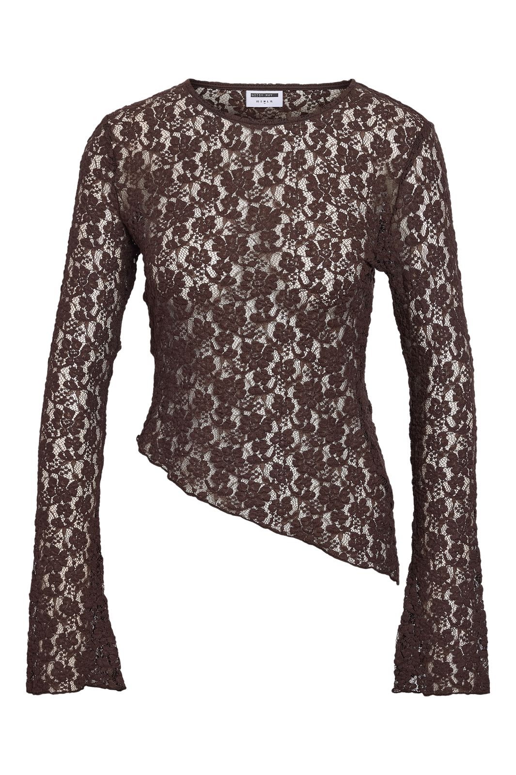 Noisy May - Nmmiriam L/S Assymetric Top - 4960791 Chocolate Brown