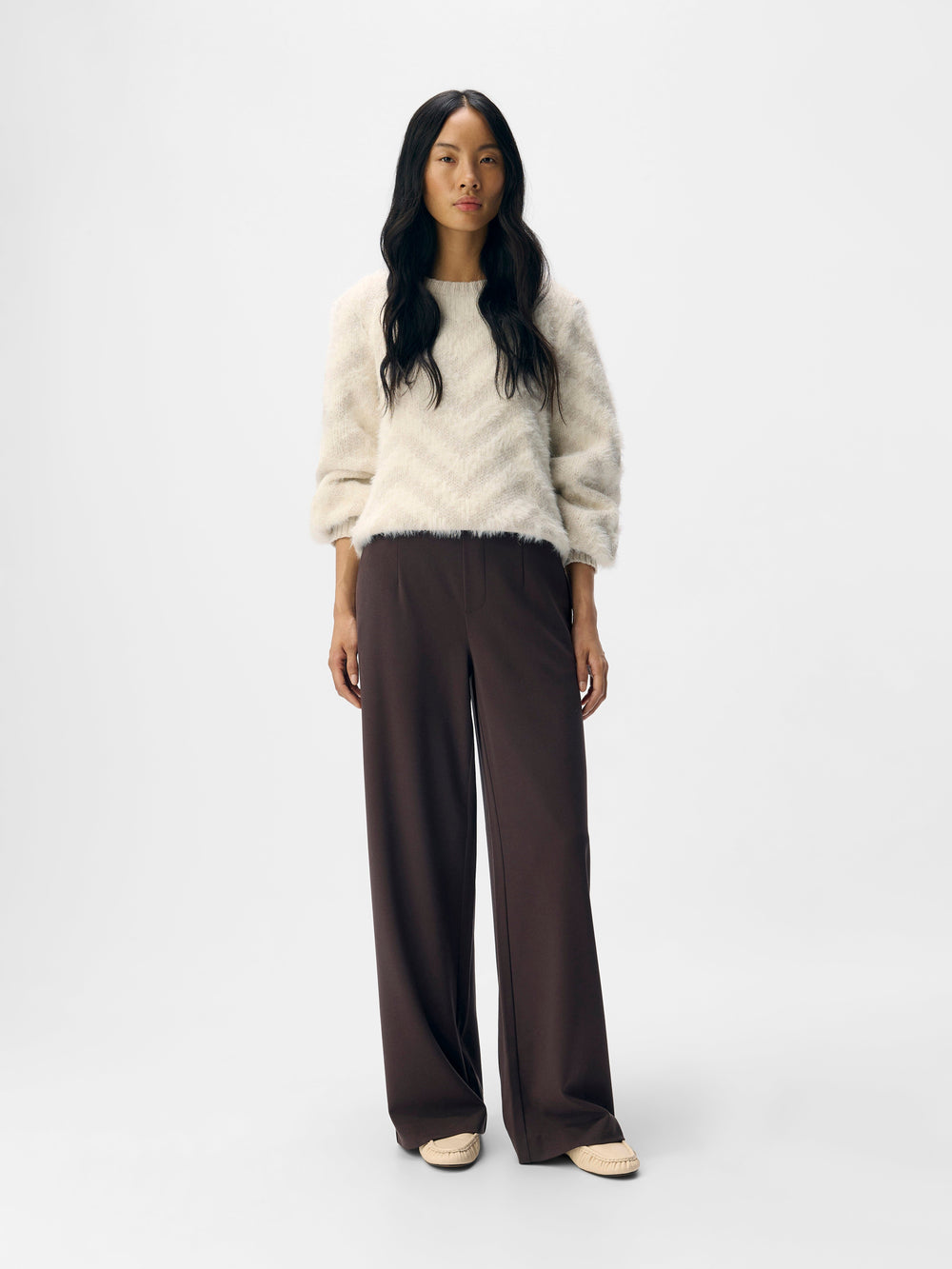 Object - Objlisa Wide Pant - 4856910 Seal Brown