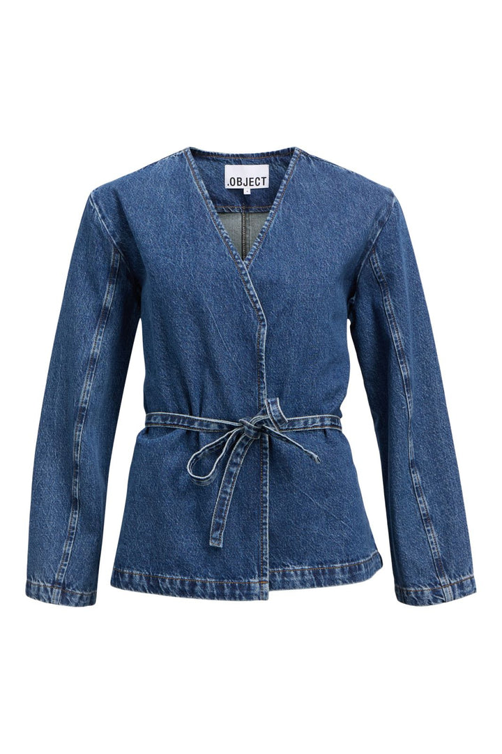 Object - Objmallie L/S Lo Blazer Ss Fair 25 - 4881757 Medium Blue Denim