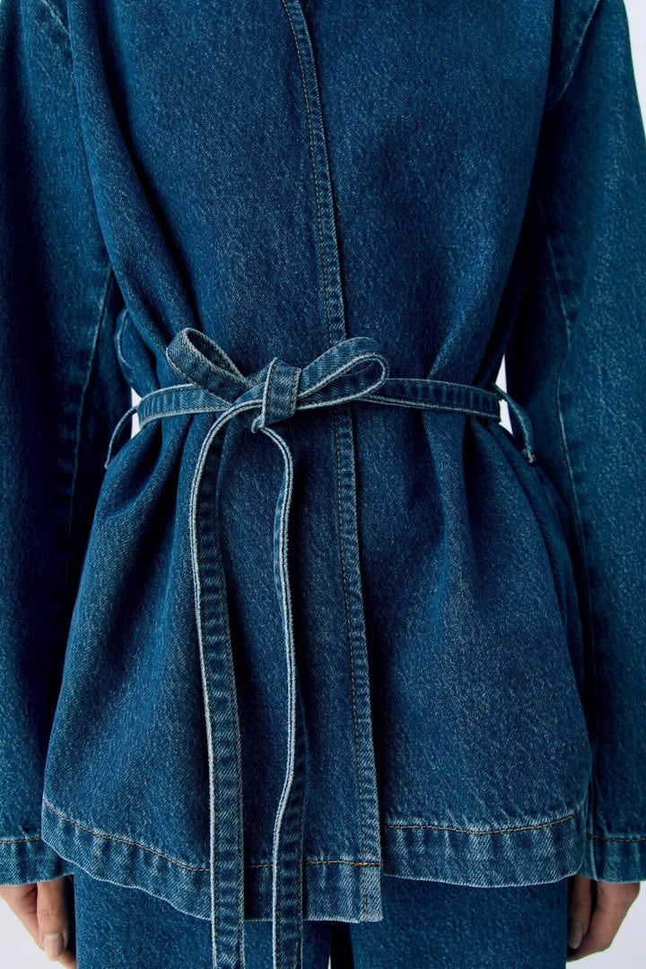 Object - Objmallie L/S Lo Blazer Ss Fair 25 - 4881757 Medium Blue Denim