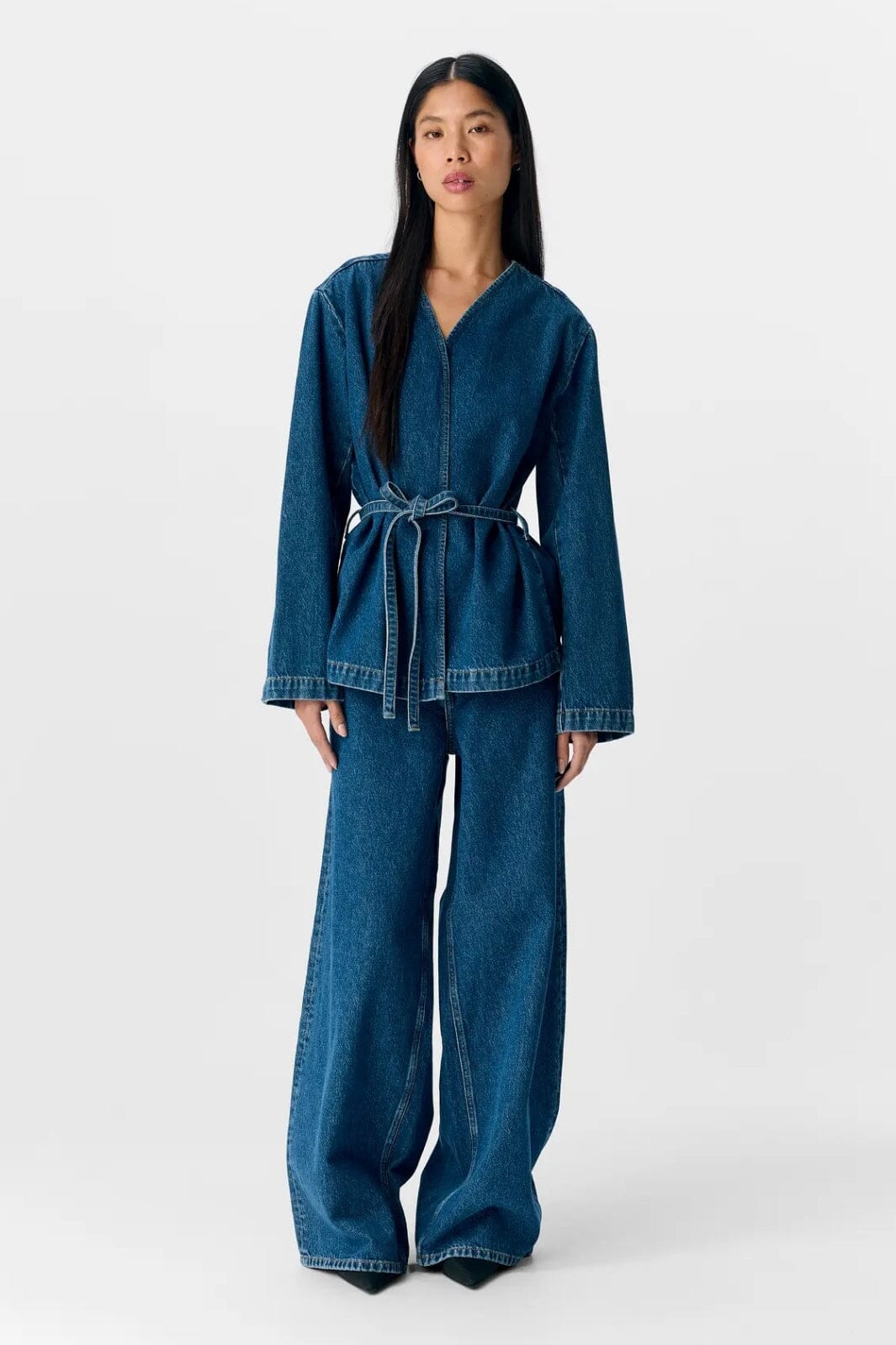 Object - Objmallie L/S Lo Blazer Ss Fair 25 - 4881757 Medium Blue Denim