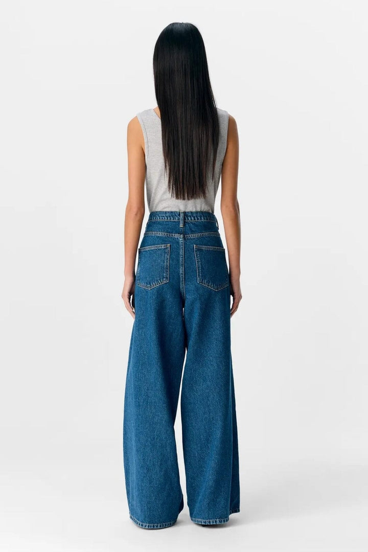 Object - Objmallie Super Wide Jeans Ss Fair 25 - 4907823 Medium Blue Denim