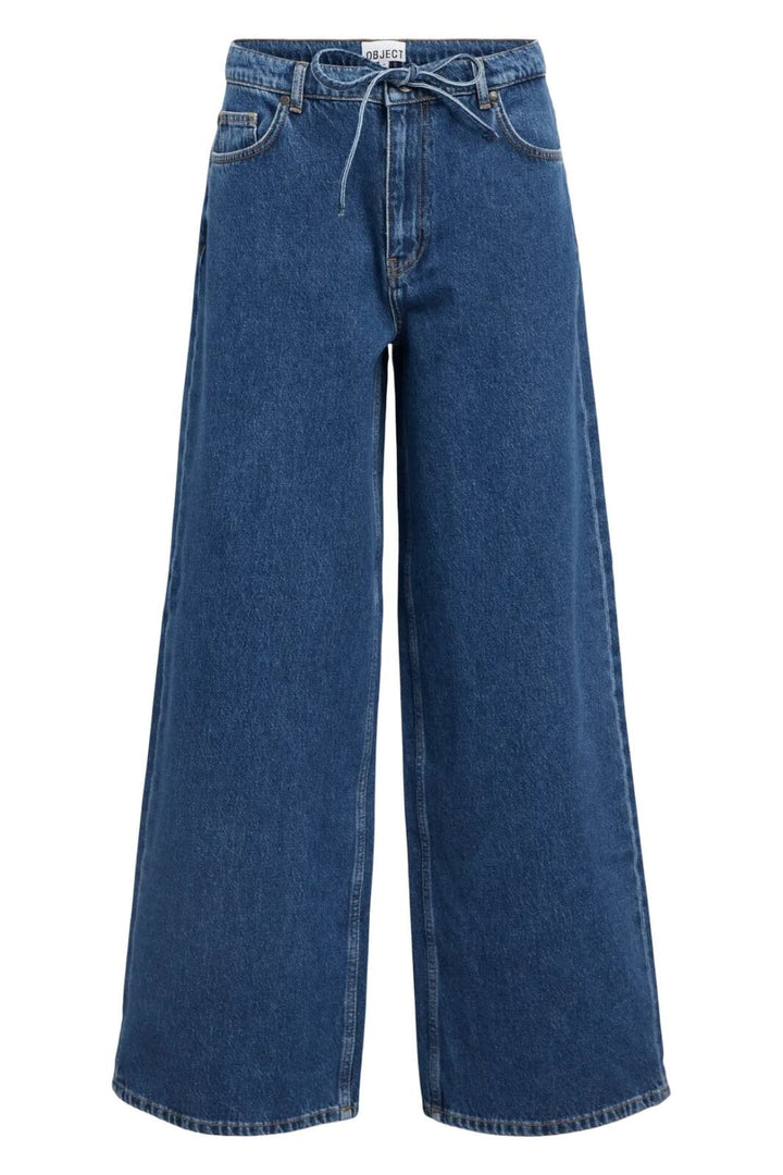 Object - Objmallie Super Wide Jeans Ss Fair 25 - 4907823 Medium Blue Denim