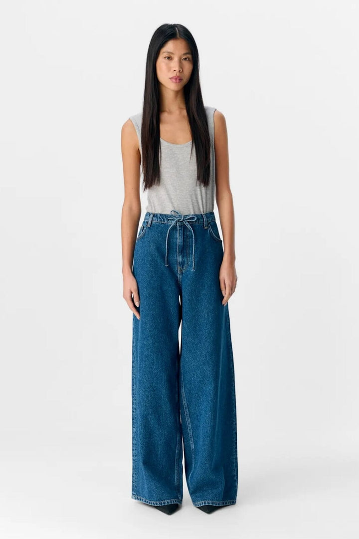 Object - Objmallie Super Wide Jeans Ss Fair 25 - 4907823 Medium Blue Denim