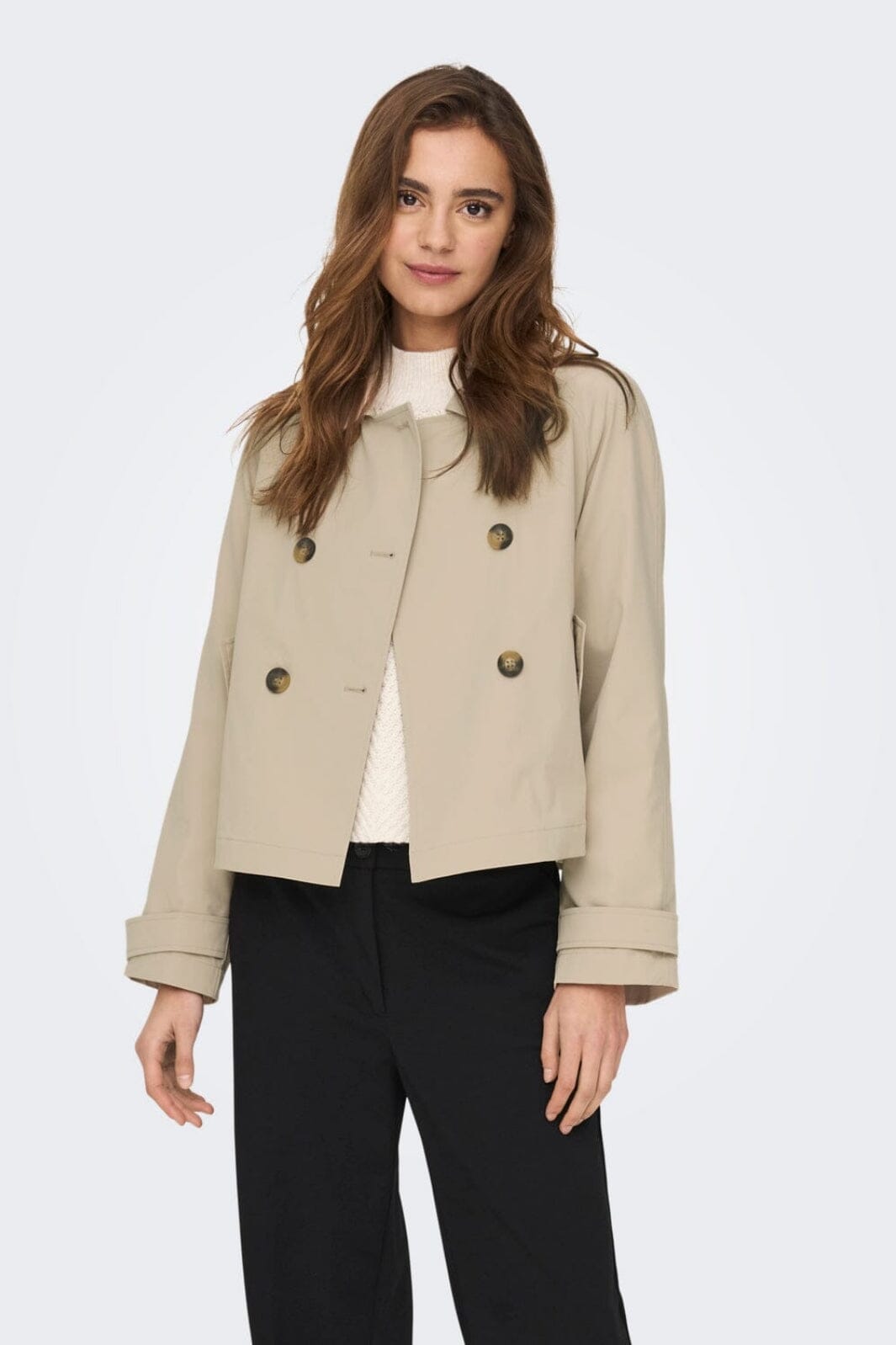 Only - Onlapril Short Trenchcoat - 4063293 Oxford Tan Jakker 