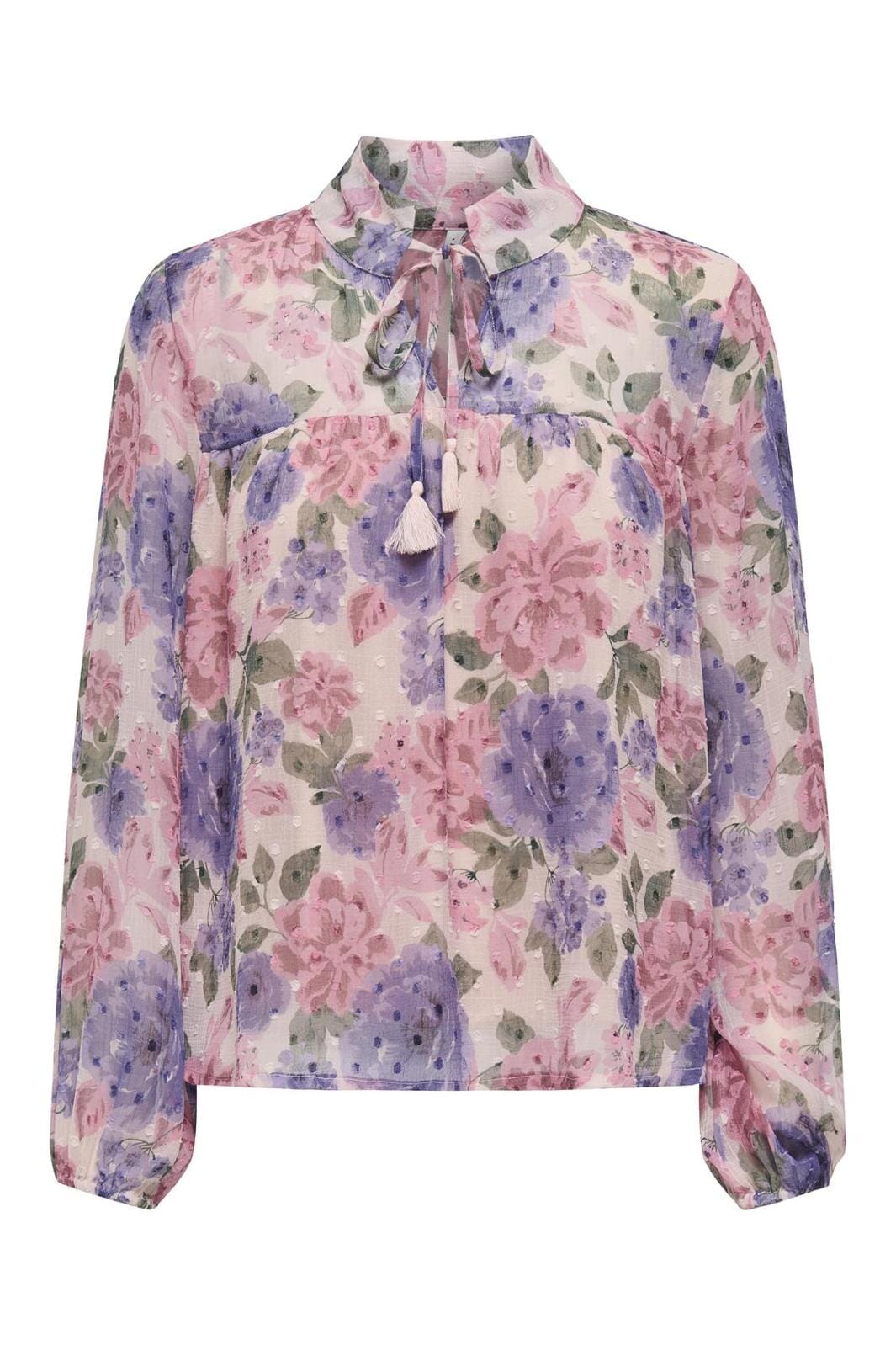 Mila L S V Neck Top Cloud Dancer