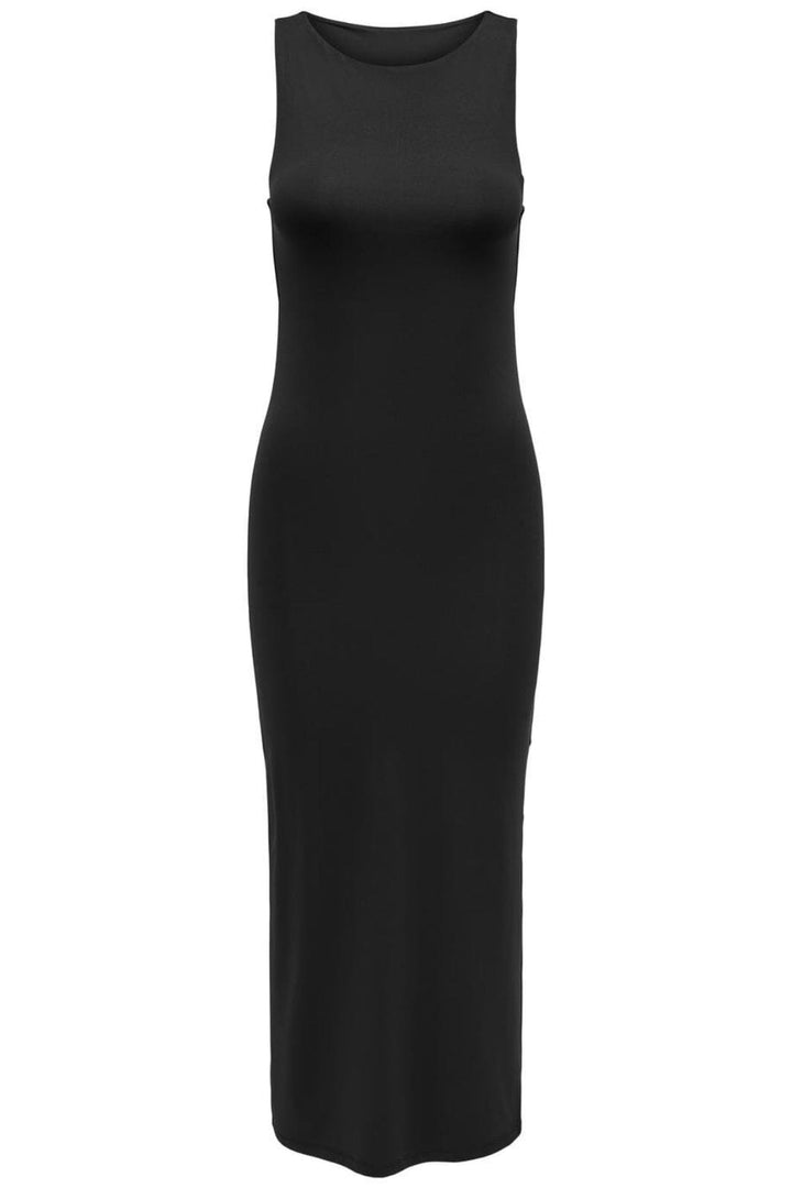 Only - Onlea S/L Long Slit Dress Now - 4423088 Black Kjoler