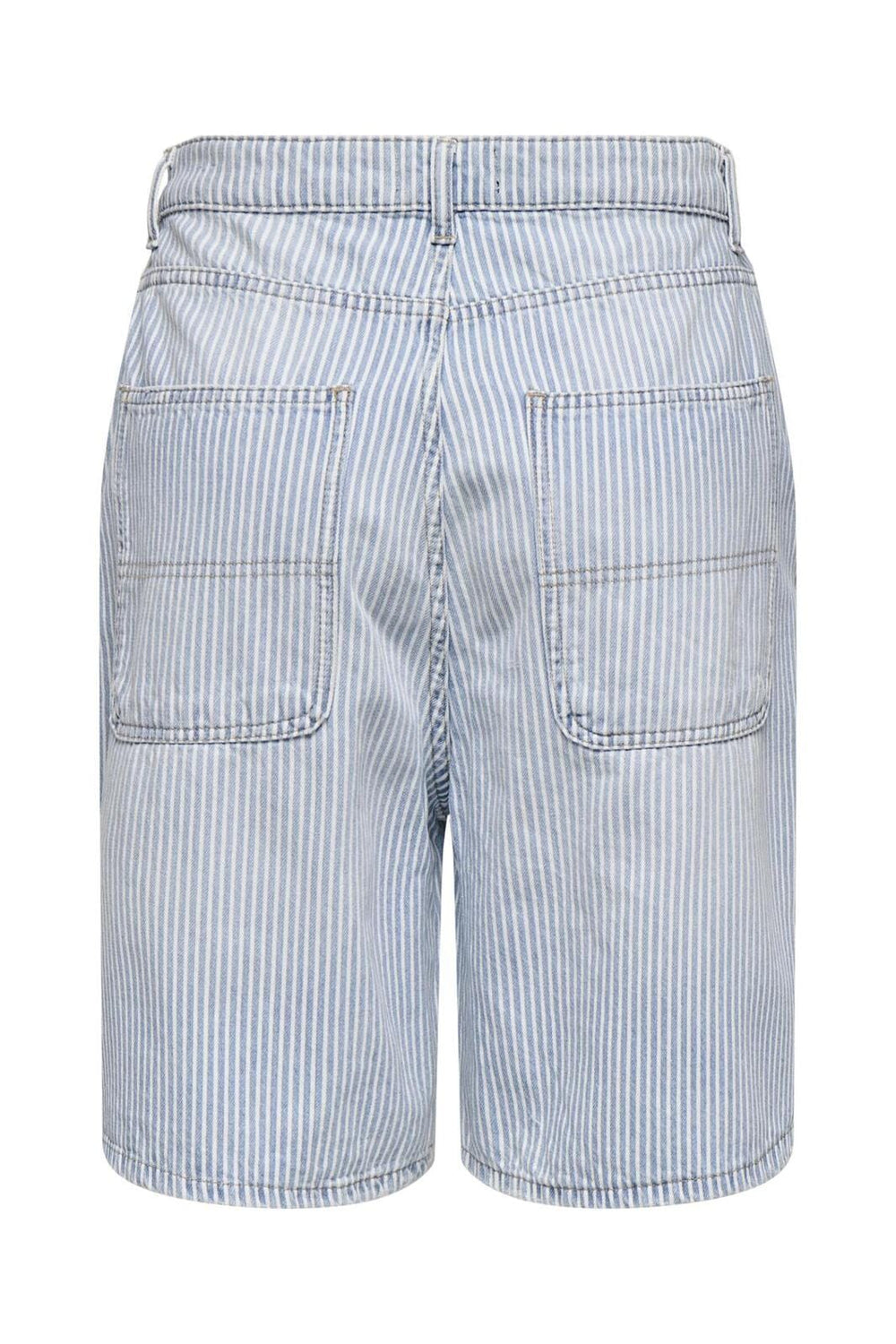 Only - Onlgia Striped Loose Shorts - 4720517 Light Blue Denim White Stripes