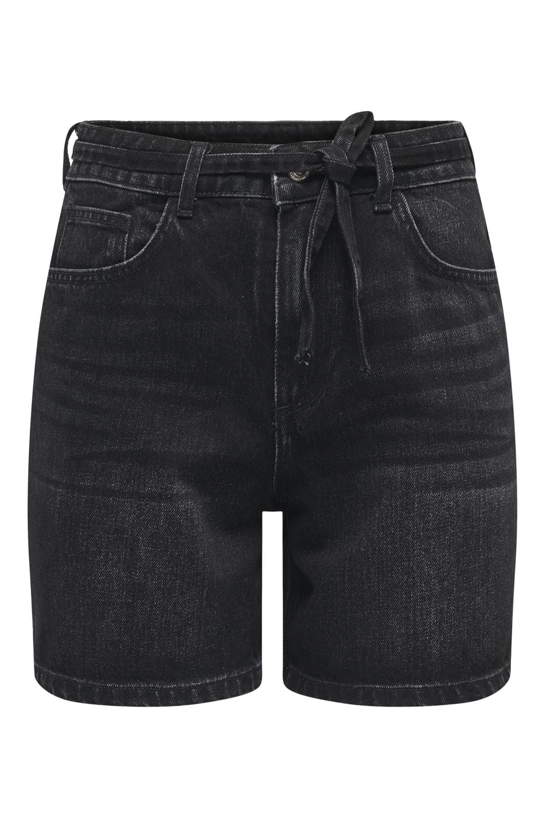 Only - Onlgianna Belted Shorts Azg - 4670917 Washed Black