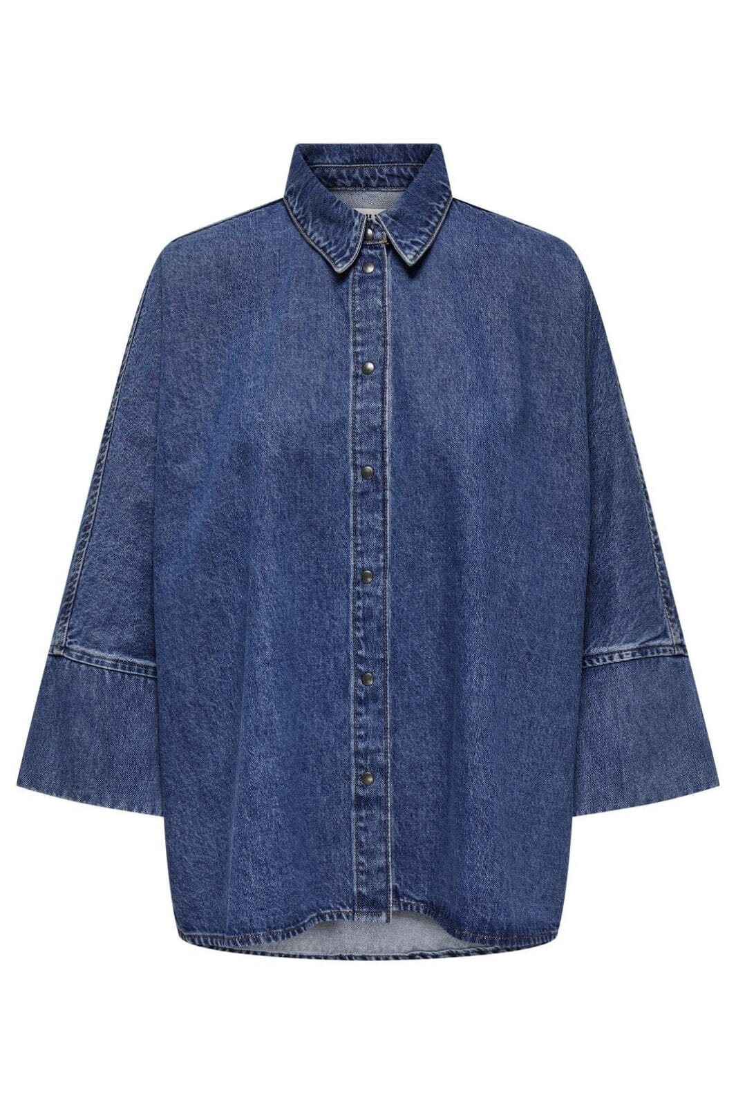 Only - Onlgrace L/S Shirt Cro - 4591551 Medium Blue Denim Skjorter 
