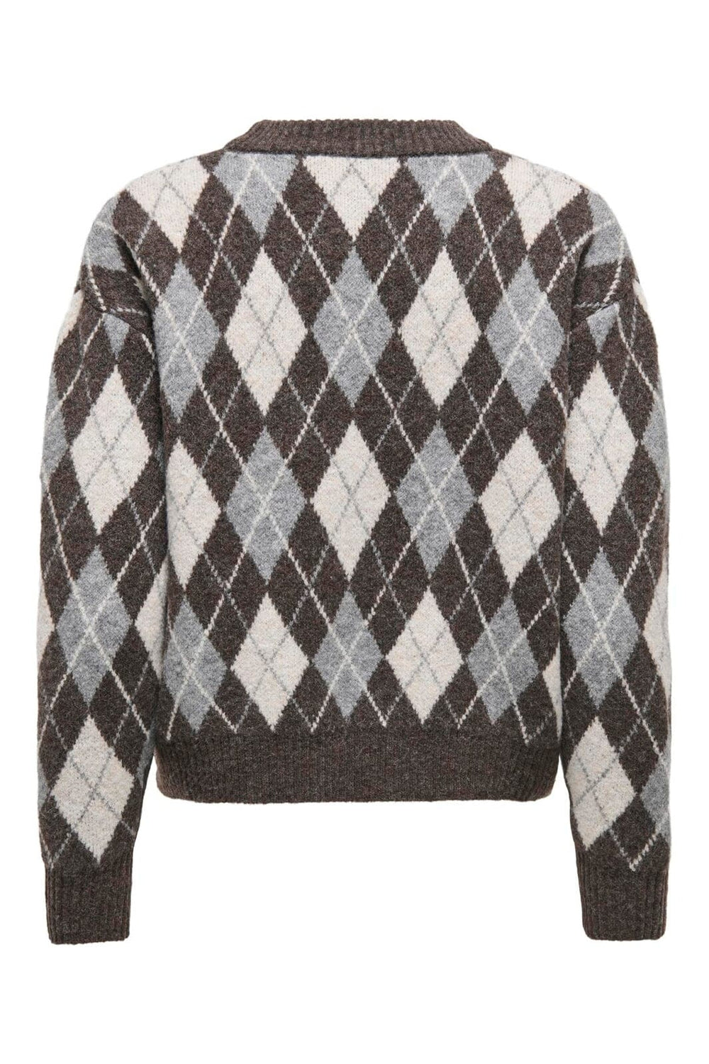 Only - Onlharly Life Ls O-Neck Pullover Knt - 4971828 Coffee Bean Soft Chambray/Birch