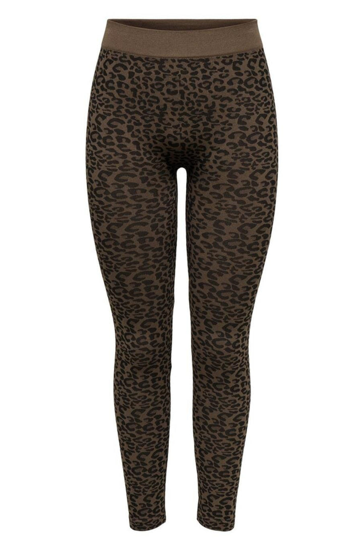 Only - Onljungle Seamless Animal Leggings Acc - 4756659 Pinecone Leopard Pattern