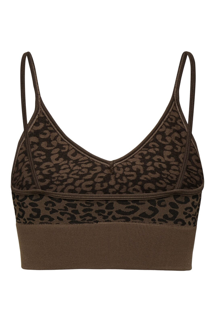 Only - Onljungle Seamless Animal V-Neck Top Acc - 4756666 Pinecone Leopard Pattern