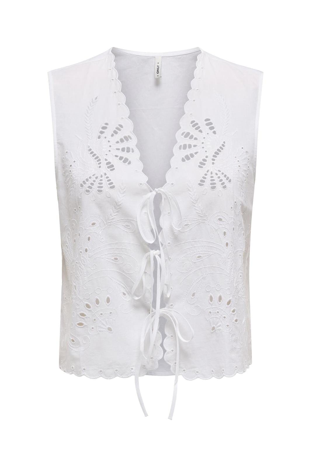 ONLY dam top ONLTULUM - Bright White BRIGHT WHITE EMB.