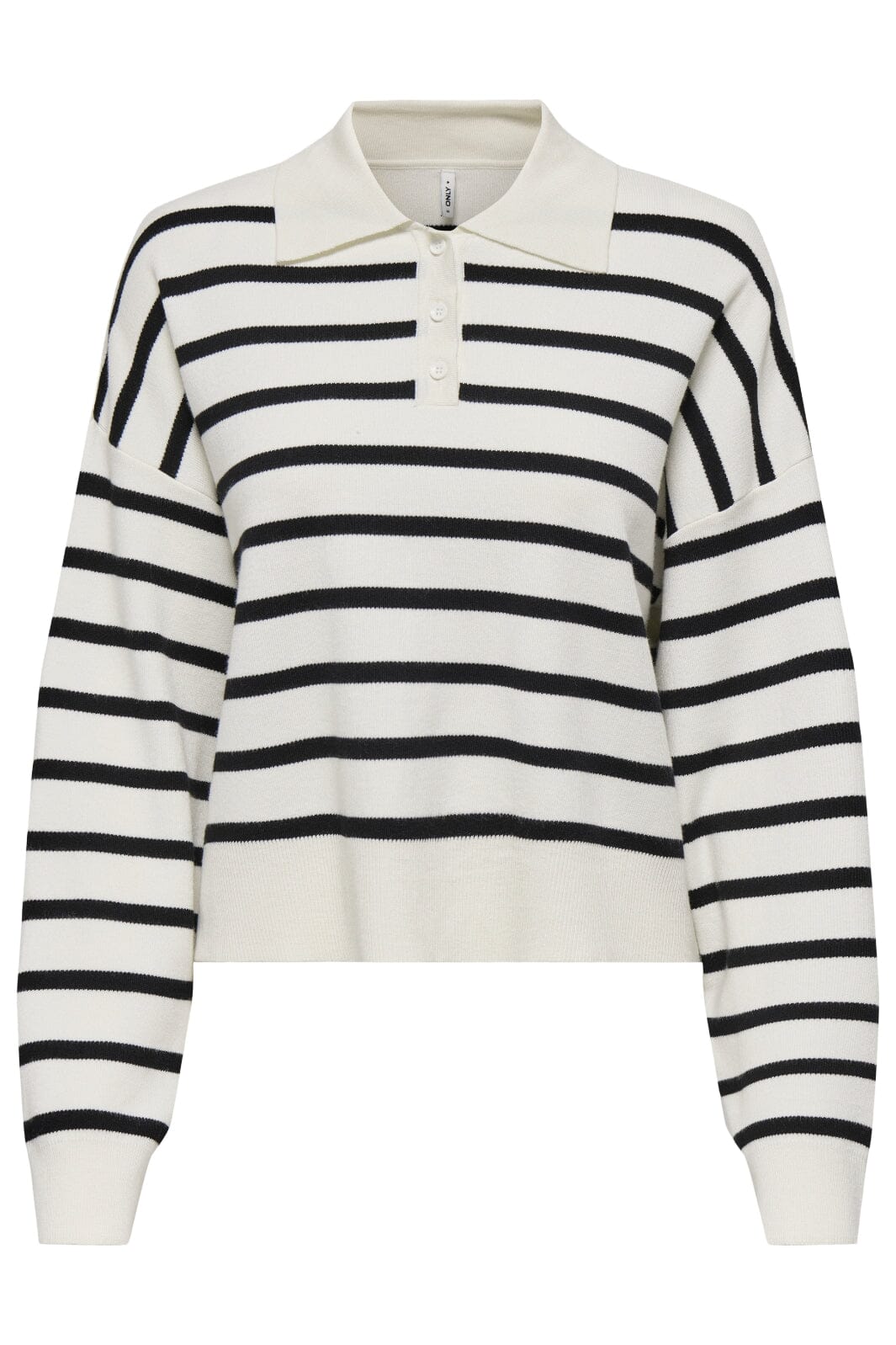 Onlbeauty Ls O Neck Cloud Dancer Detail Multi Colo