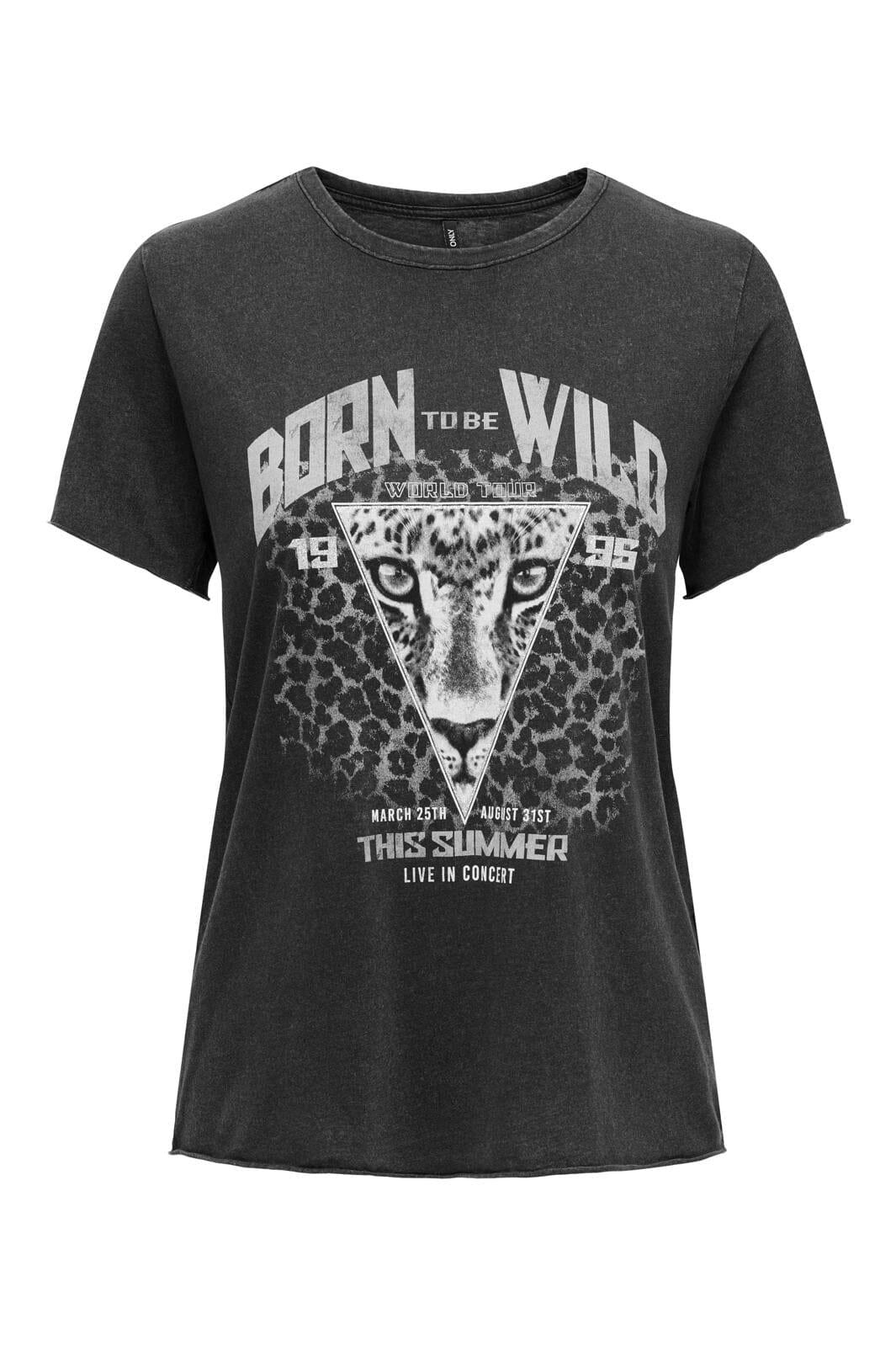 Only - Onllucy Reg S/S Top - 4497599 Black Born To Be Wild
