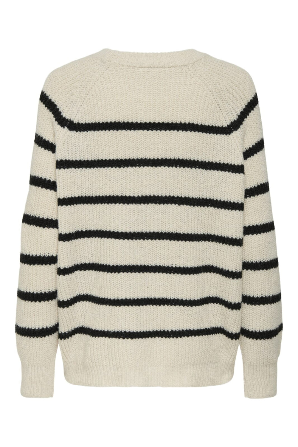 Only - Onlmally Life Ls Loose O-Neck Knt - 4893592 Whitecap Gray Black