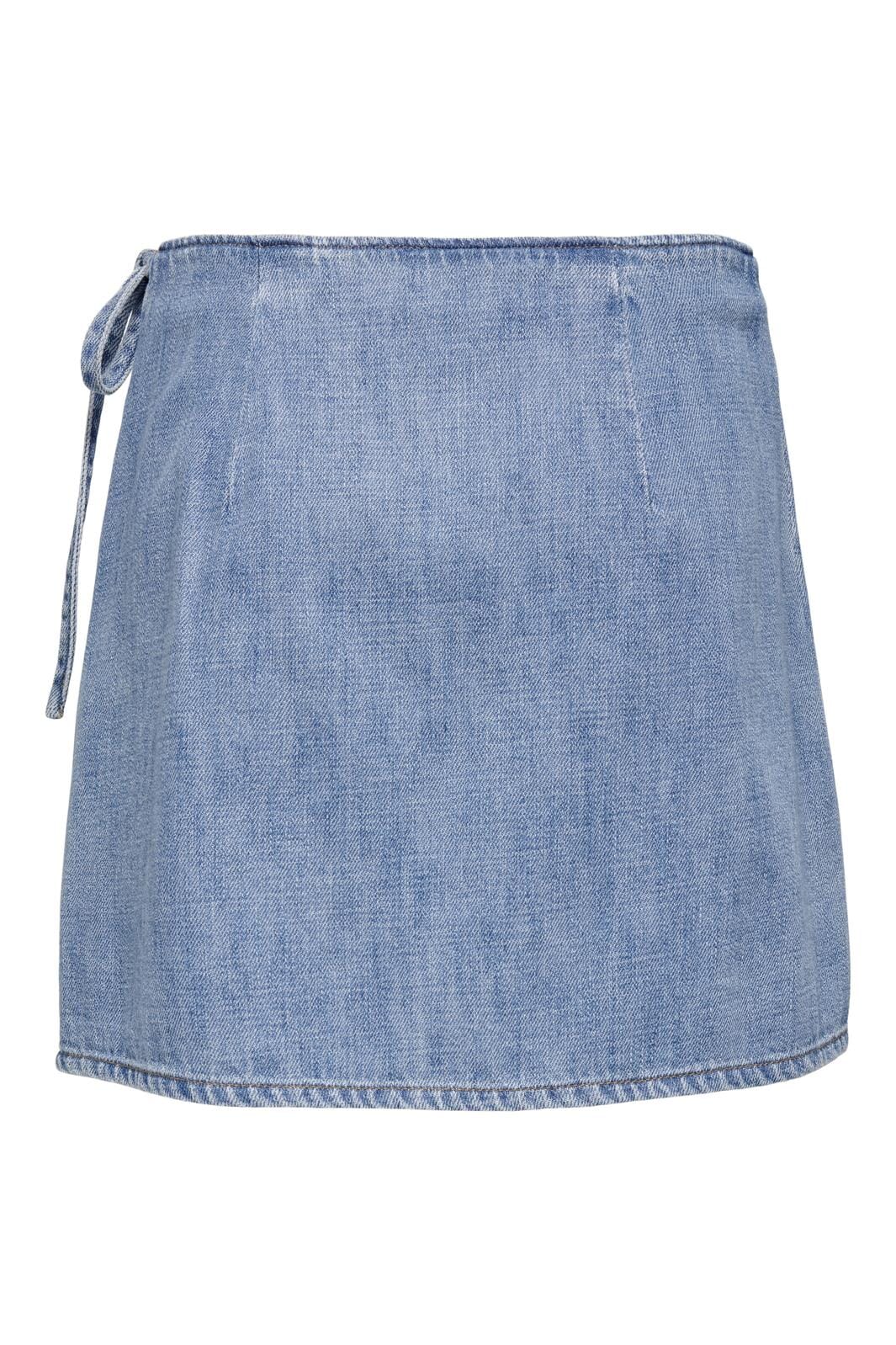 Only - Onlnoelle Wrap Skirt Yor - 4536874 Light Blue Denim