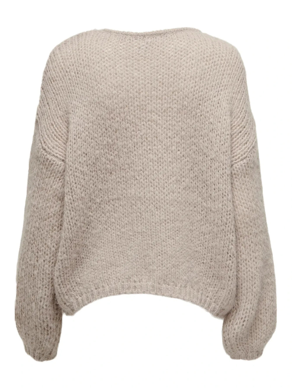 Only - Onlnordic Life Ls O-Neck Knt - 4339937 Humus Strikbluser