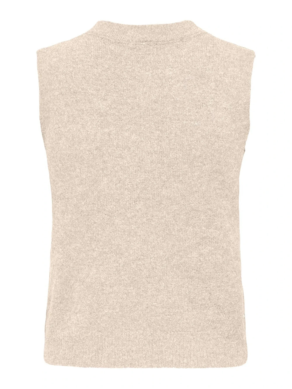 Only - Onlrenata Sl O-Neck Pearl Vest Knt - 4894522 Whitecap Gray White Pearls Strikbluser