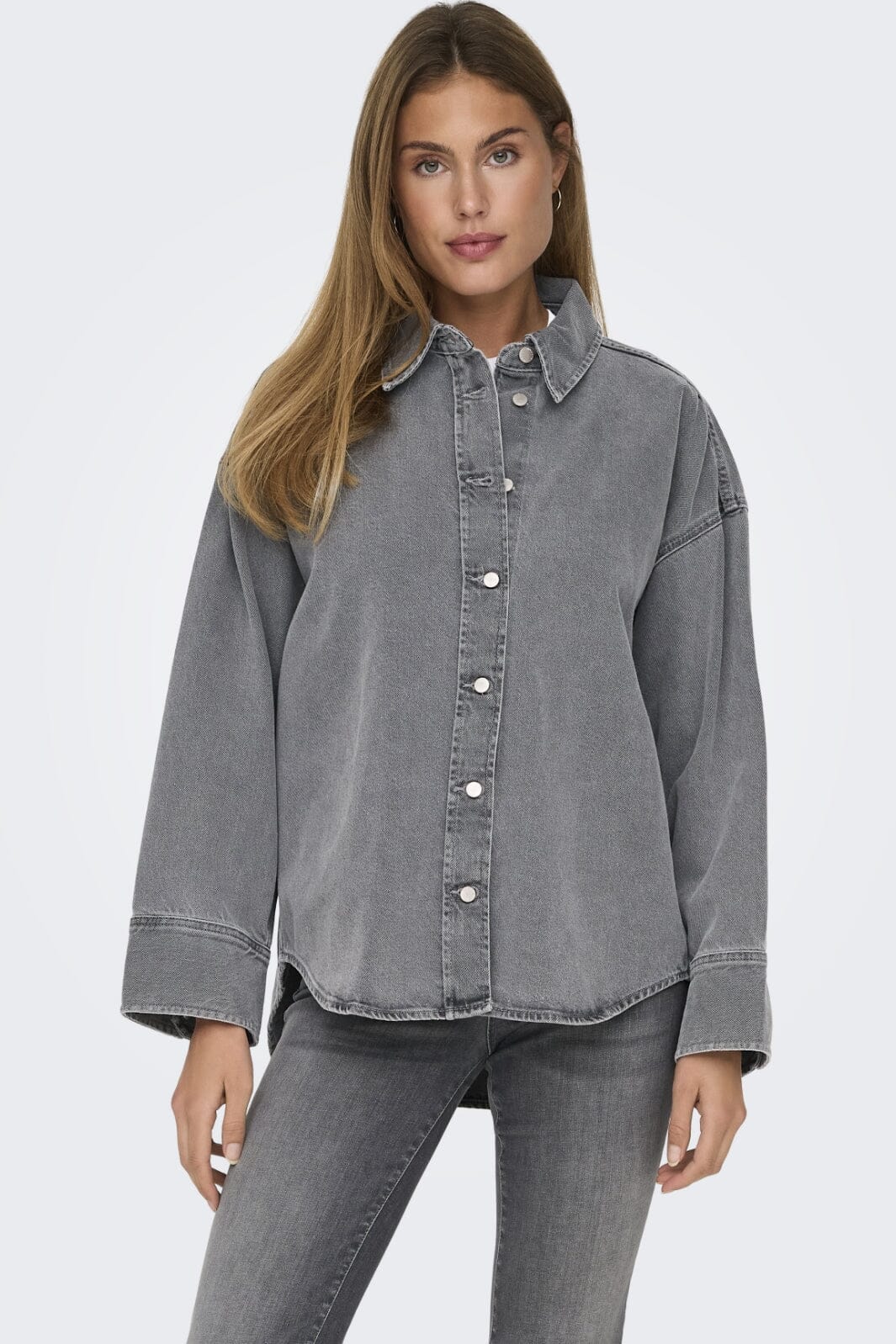 Onlcobain Reg Wide Rhinestone Medium Grey Denim