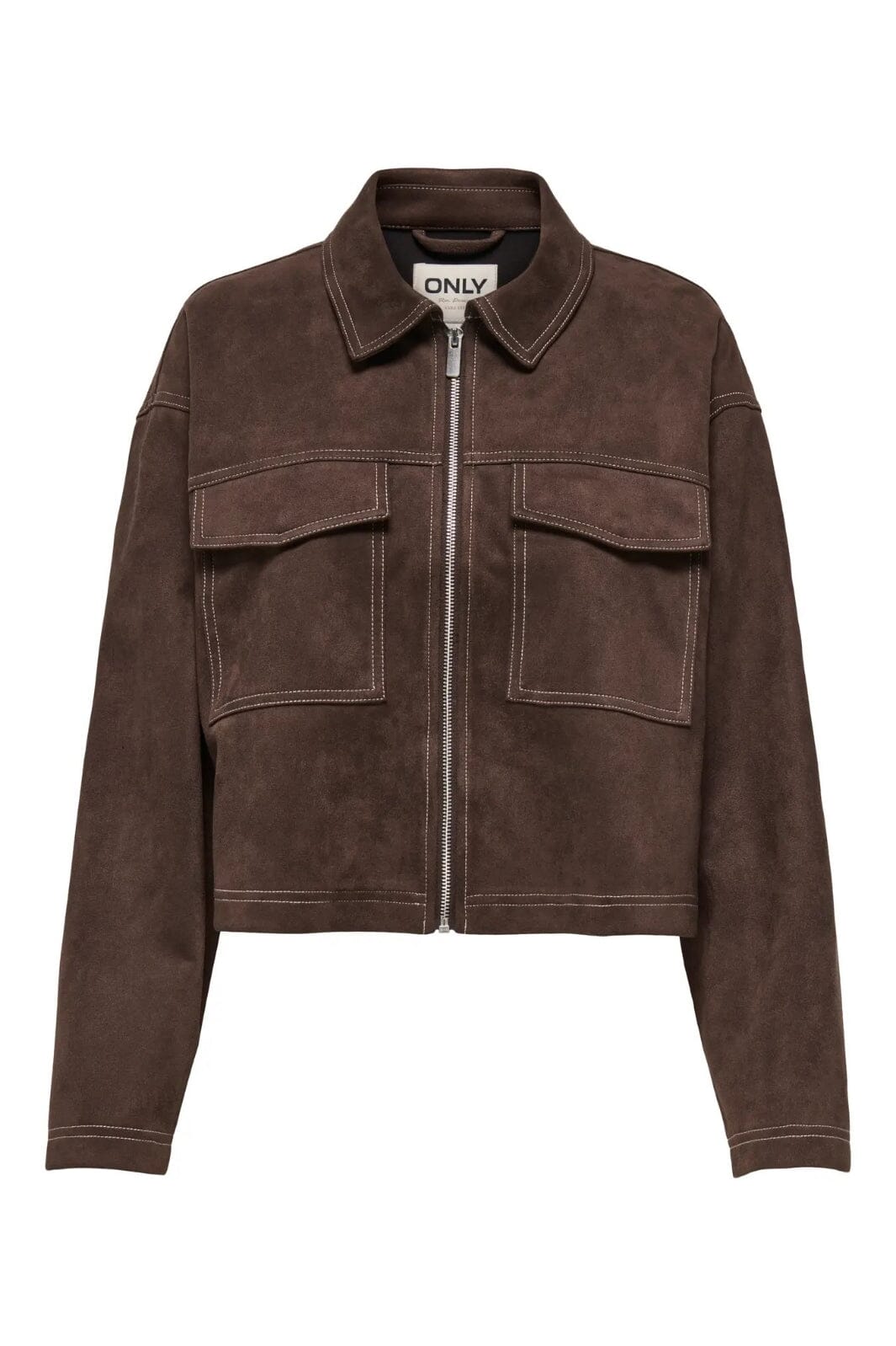 Only - Onllara Twill Jacket - 5079402 Silver Mink main image 1