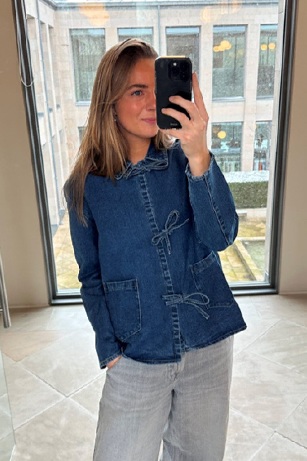 Oui Pale Blue Denim Jacket  73048 5490 main image 1