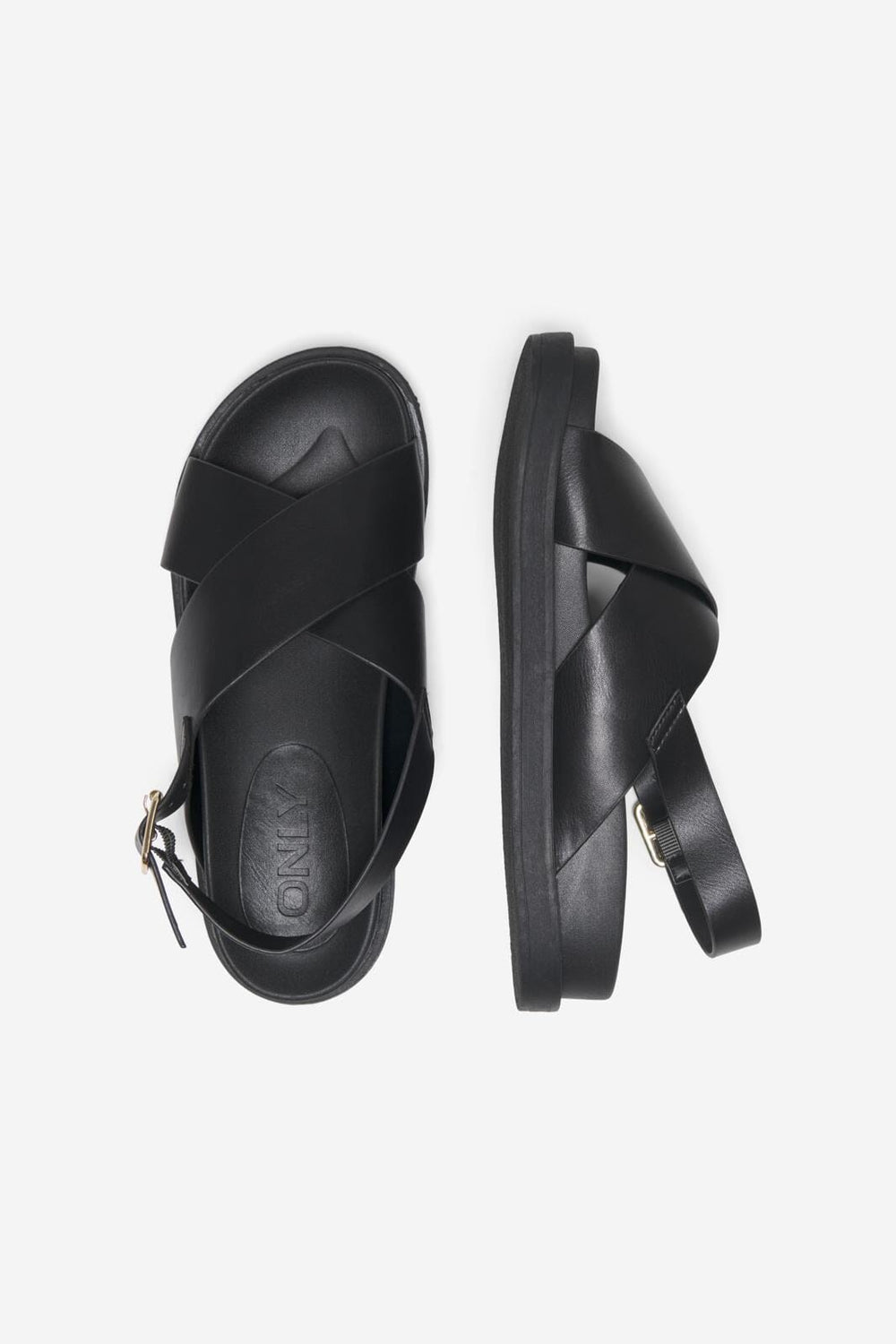 Only Shoes - Onlminnie-2 Pu Slingback Sandal - 3851555 Black