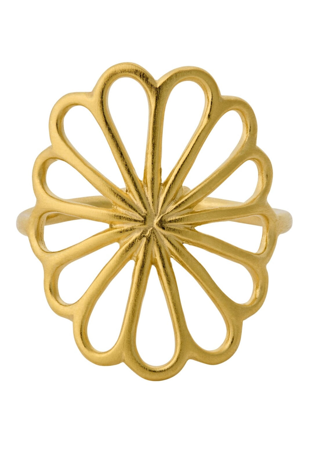 Pernille Corydon Jewellery - Large Bellis Ring Adj. - Gold Plated Ringe 
