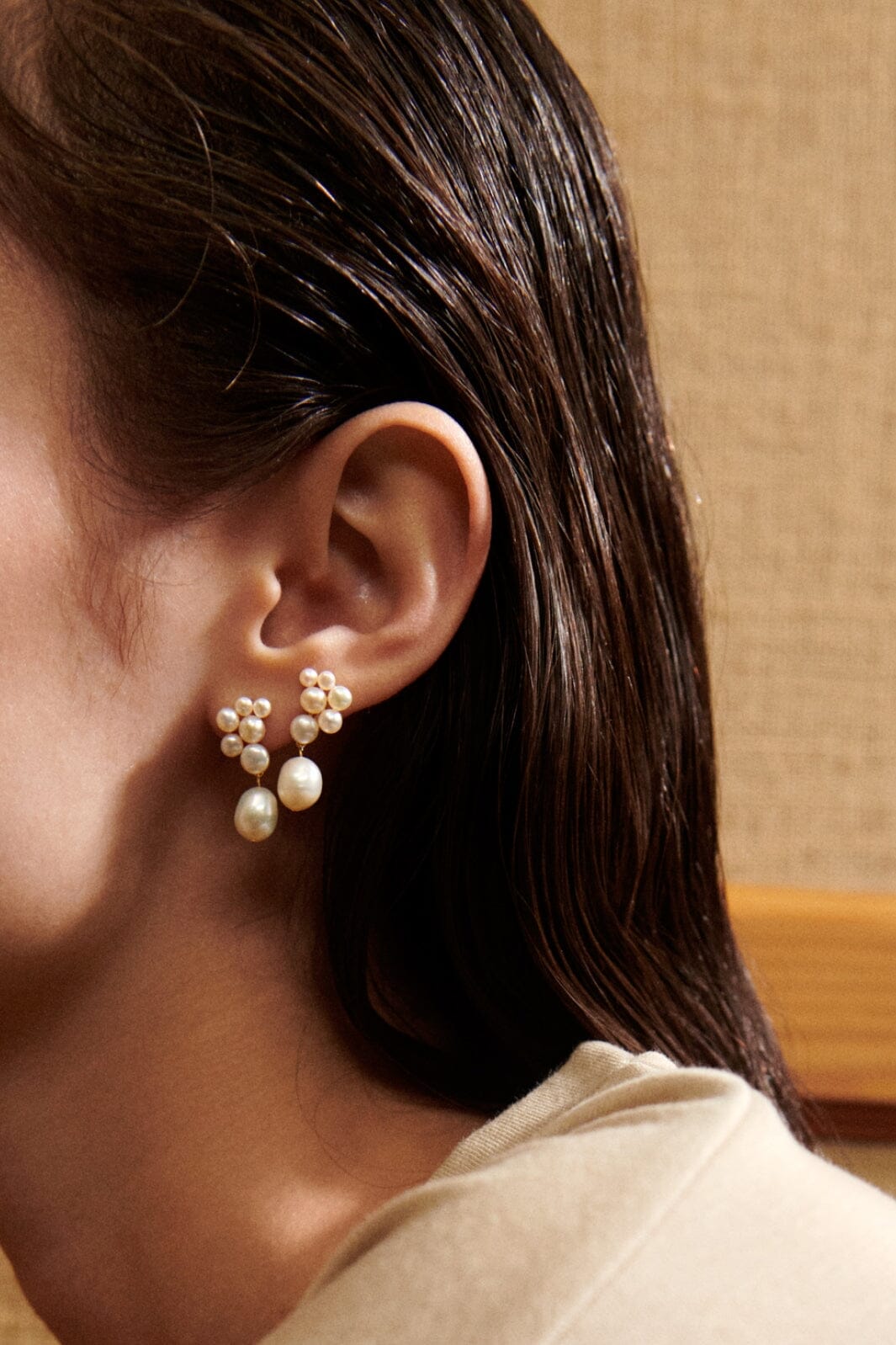 Pernille Corydon Jewellery - Ocean Treasure Earsticks - Gold Plated Øreringe