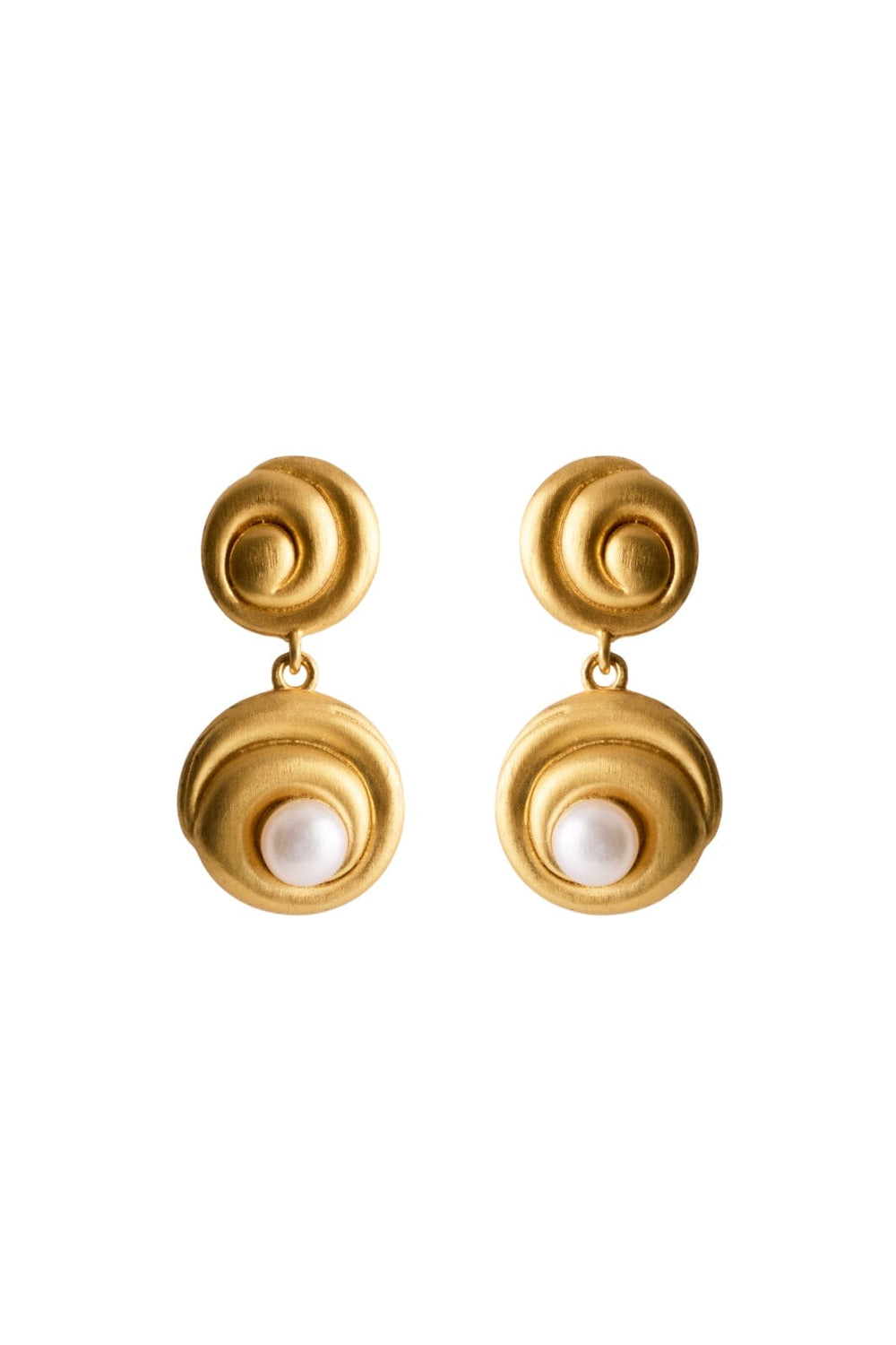 Pernille Corydon Jewellery - Shell Flower Earrings - Goldplated Øreringe