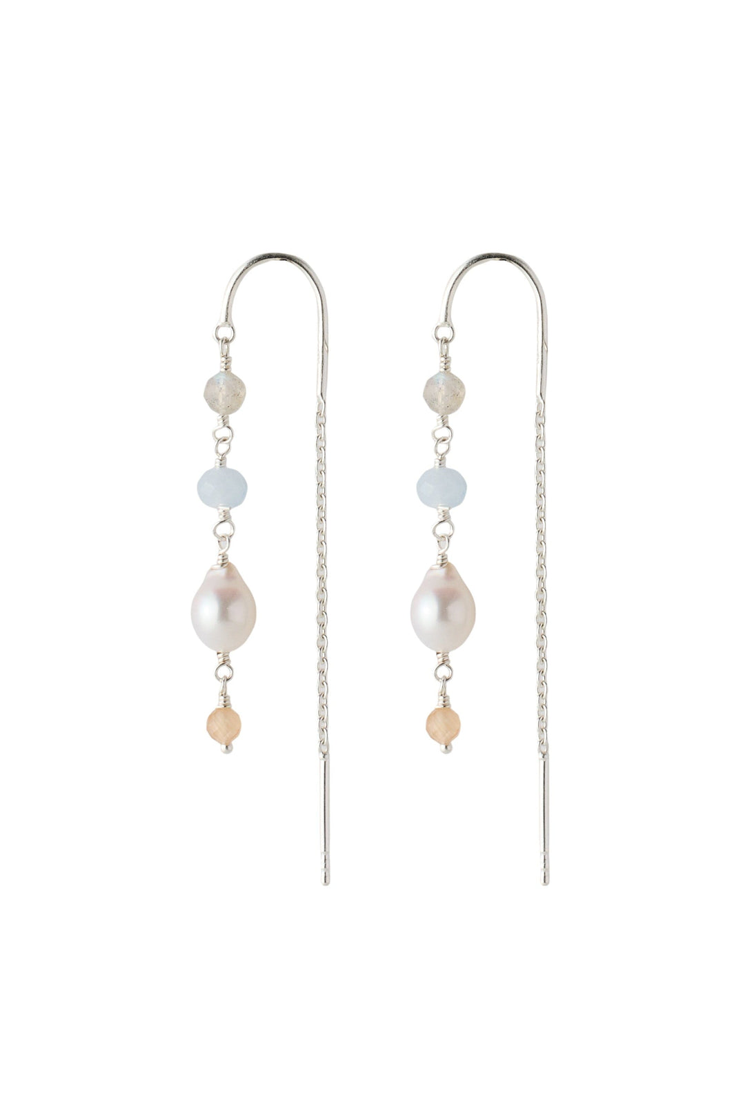 Pernille Corydon - Mellow Blue Earchains e-375-s - Øreringe