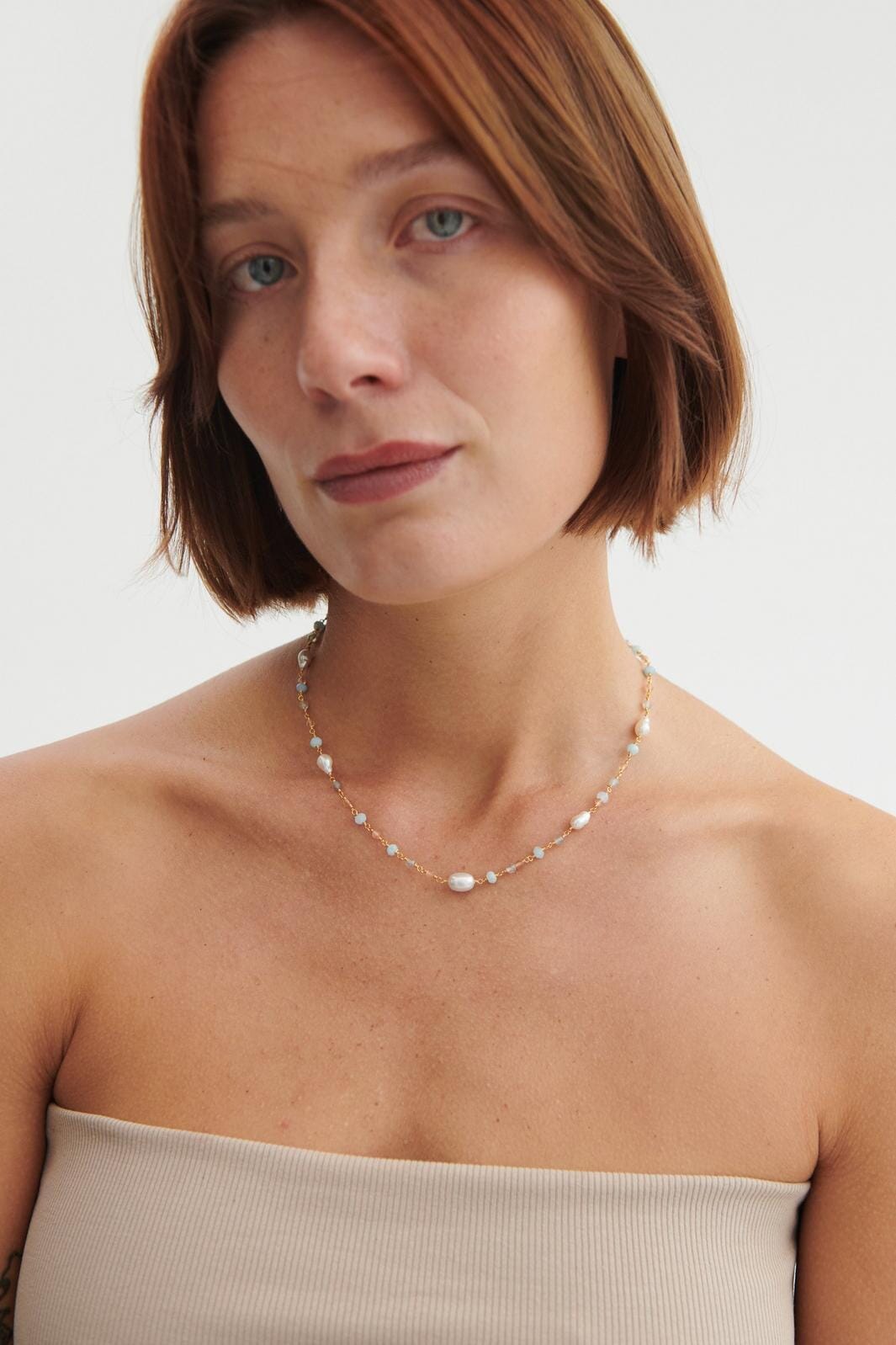 Pernille Corydon - Mellow Blue Necklace n-375-gp - Halskæder