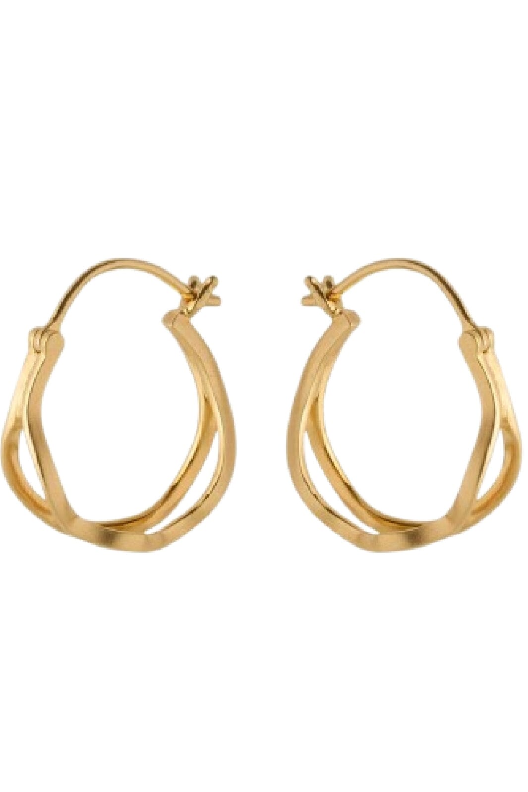 Pernille Corydon - Stream Hoops e-459-gp - Gold Plated
