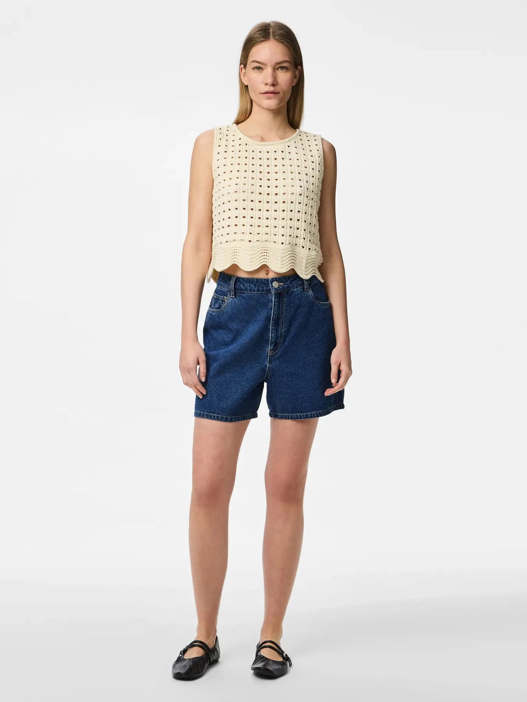 Pieces - Pcabbi Shorts - 4632583 Medium Blue Denim Shorts