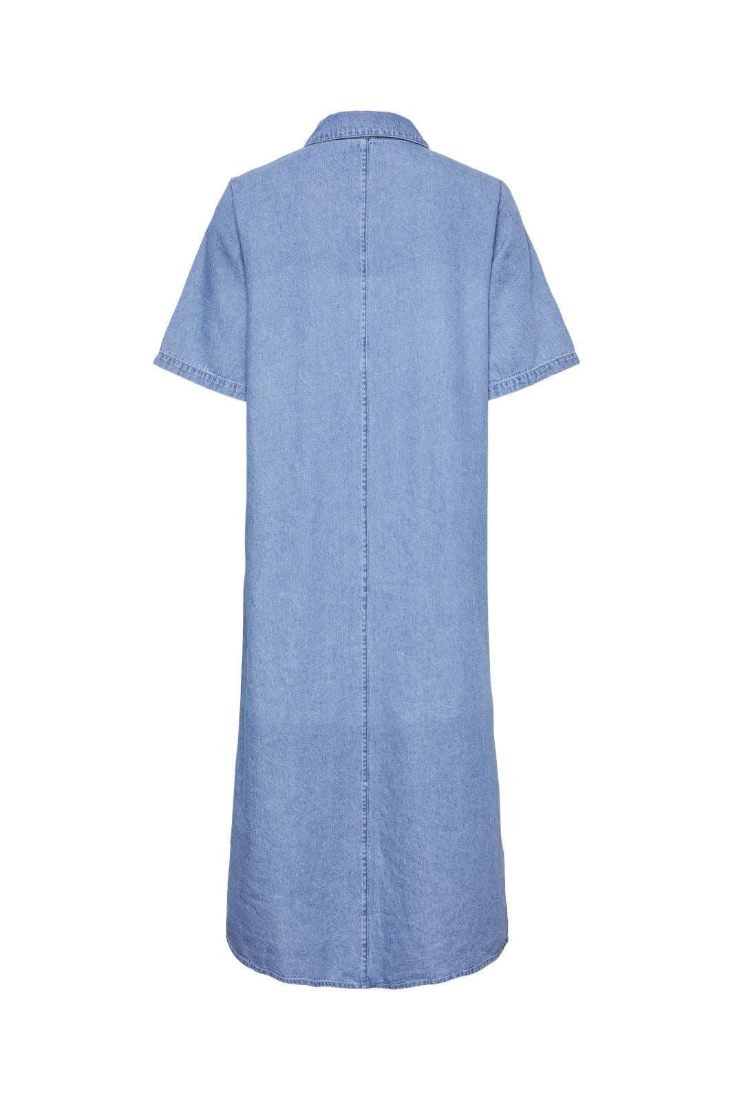 Pieces - Pcannie Ss Denim Dress - 4576691 Medium Blue Denim