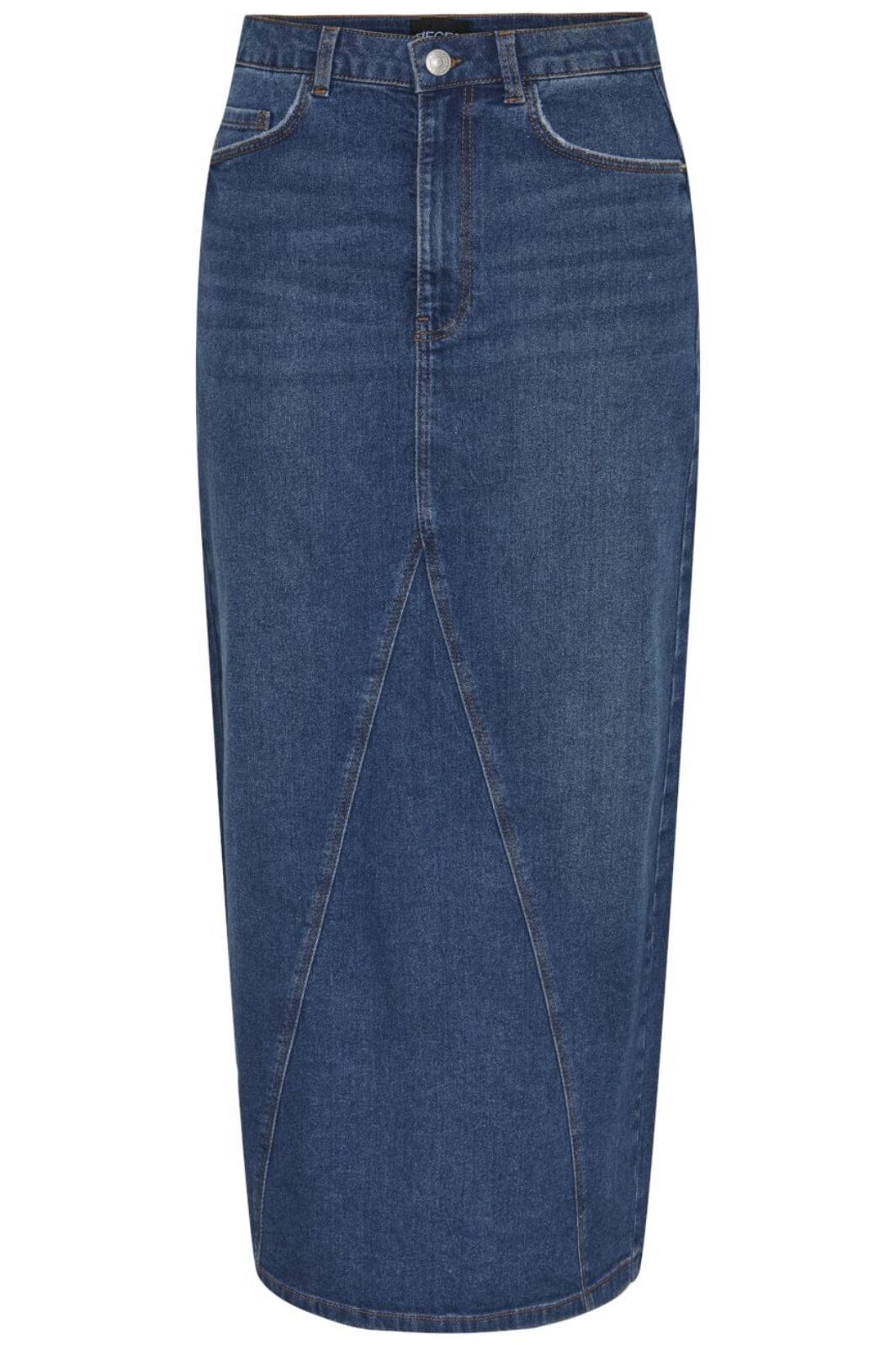 Pieces - Pcsalume Sl Short Denim Dress - 4953776 Birch Flower