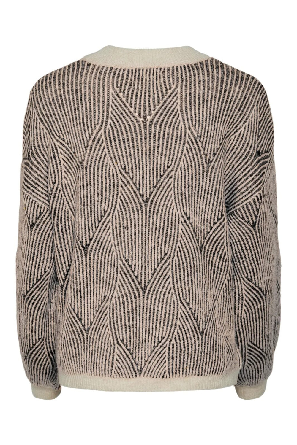 Pieces - Pcjenna Ls O-Neck Knit - 4798489 Whitecap Gray Greige