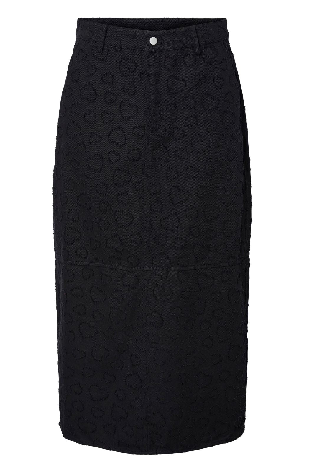 Pieces - Pcjulie Midi Skirt - 4528771 Black Nederdele 