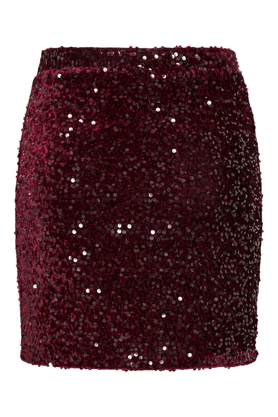 Pieces - Pckam New Short Skirt - 4859161 Tawny Port Tawney Port Sequins