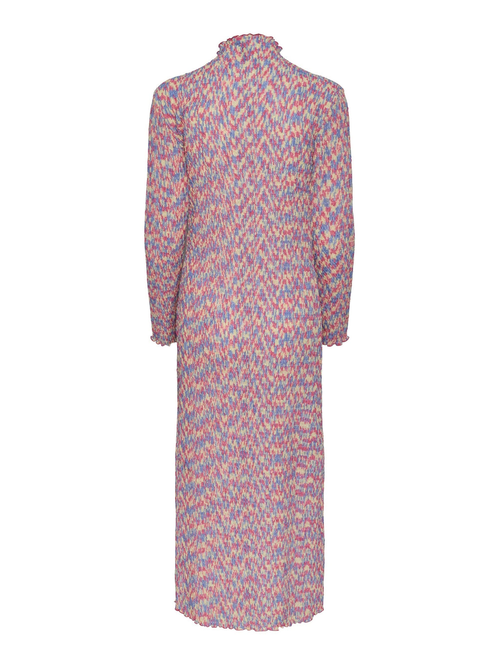Pieces - Pcmarianne Ls Ankle Dress - 4536876 Pink Carnation Pale Banana-Hydrangea Kjoler 