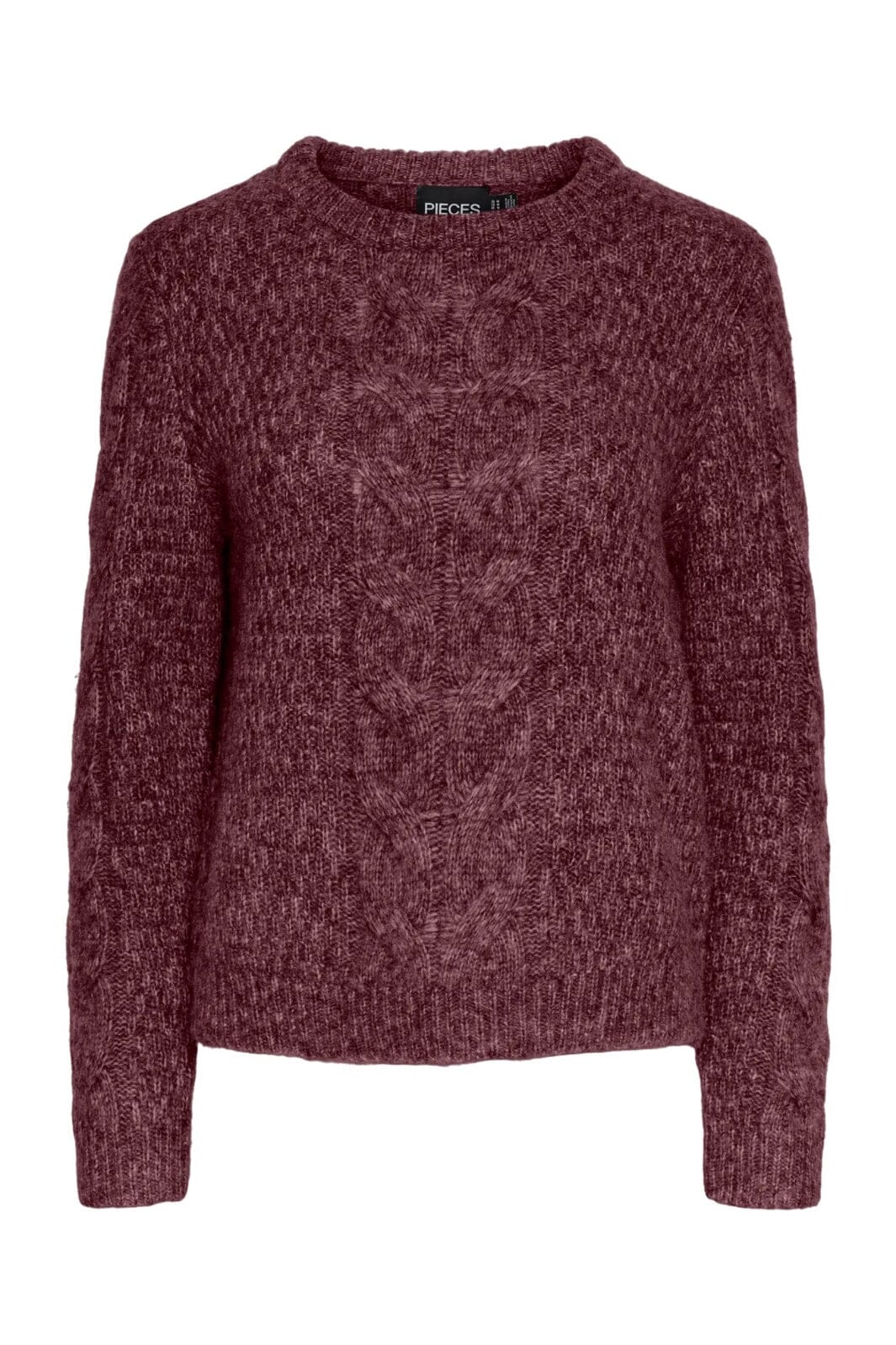 Pieces - Pcnina Ls O-Neck Knit - 4864785 Tawny Port