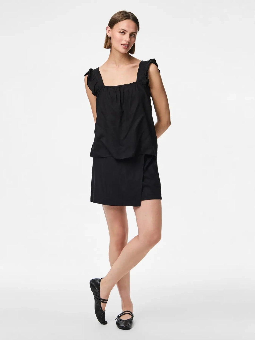 Pieces - Pcpia Sl Top - 4649003 Black Toppe