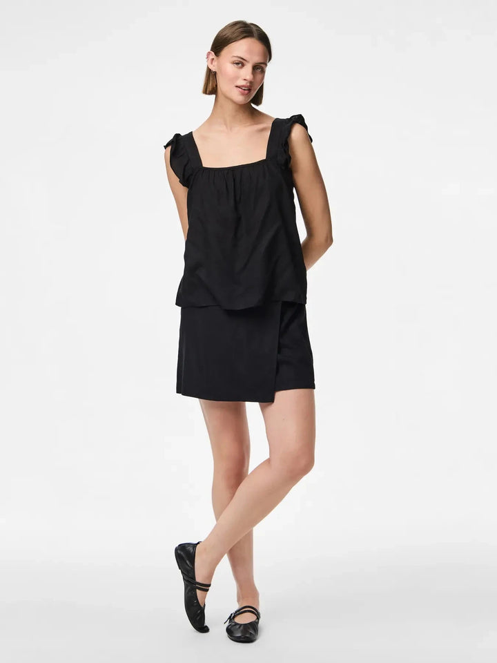 Pieces - Pcpia Sl Top - 4649003 Black Toppe